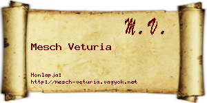 Mesch Veturia névjegykártya